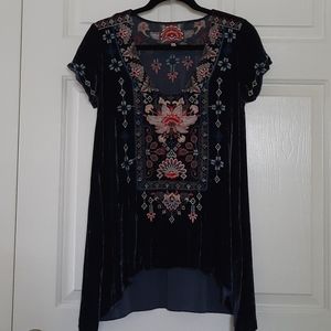 Johnny Was Velvet Tunic